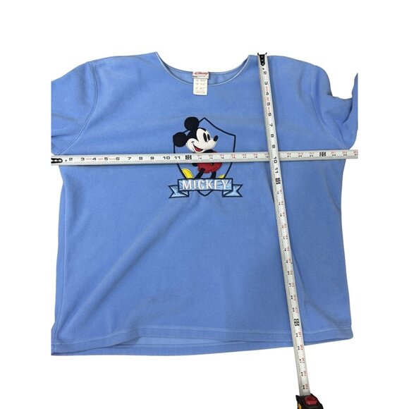 Disney Mickey Mouse Size XL Women's Blue Fleece Pullover Sweatshirt Casual Top - Picture 6 of 6